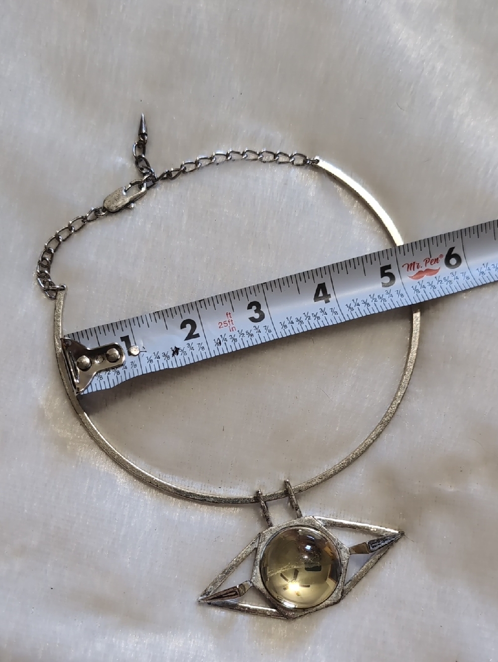 Rare Jenny Bird Silver Plated Nova Orb Collar 3D Metal Choker Statement Necklace - Picture 13 of 15